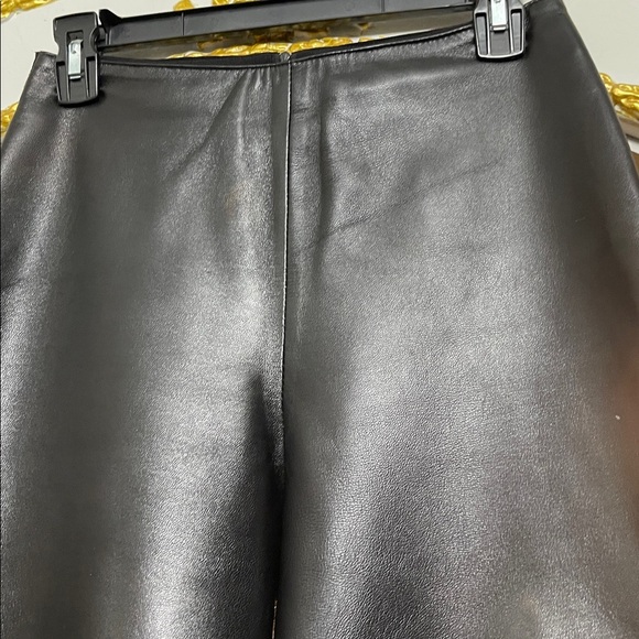 Vintage J. Harris Black Leather Front Pants Size 6 - Picture 2 of 6